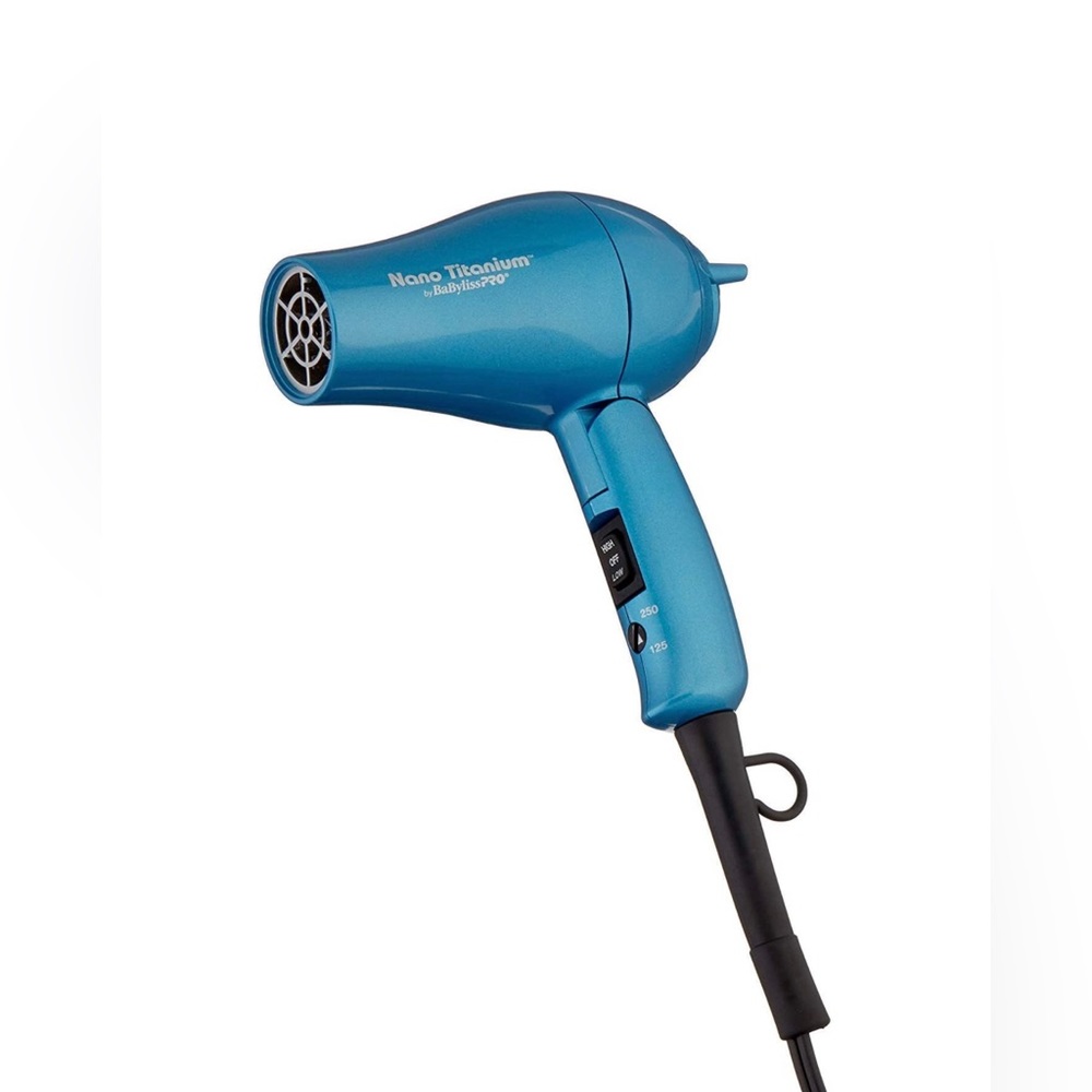 BaBylissPRO Nano Titanium Travel Dryer, Blue